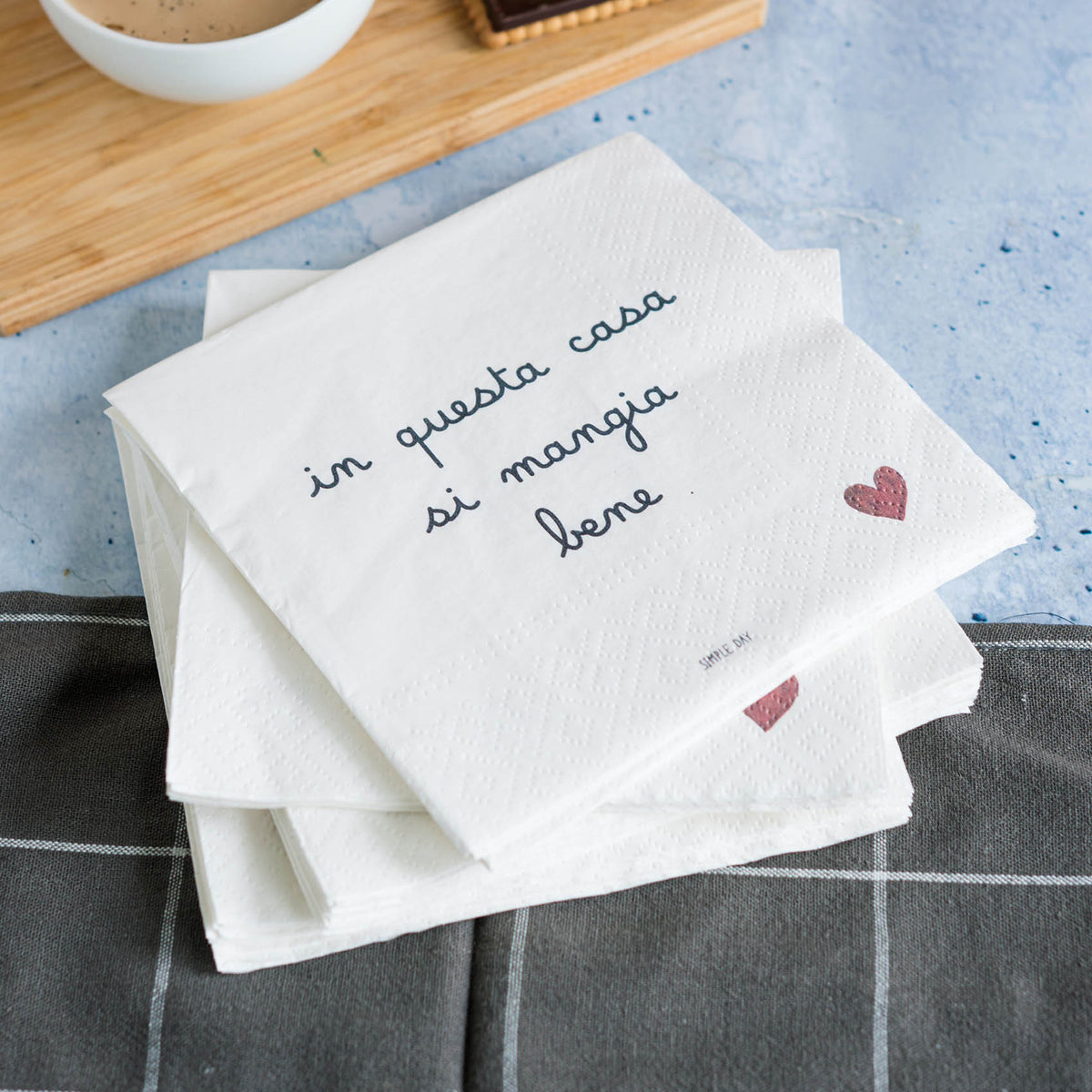 Simple Day Set 20 tovaglioli in carta 33 x 33 cm In questa casa si mangia bene