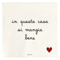 Simple Day Set 20 tovaglioli in carta 33 x 33 cm In questa casa si mangia bene