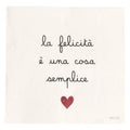 Simple Day Set 20 Tovaglioli in Carta 33x33 cm - La felicità è una cosa semplice