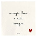 Simple Day Set 20 Tovaglioli in Carta 33x33 cm - Mangia bene e ridi sempre