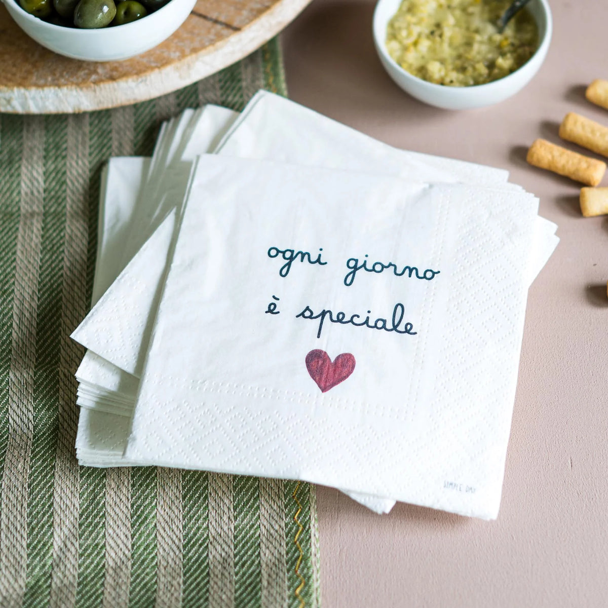 Simple Day Set 20 tovaglioli in carta 33 x 33 cm Ogni giorno è speciale
