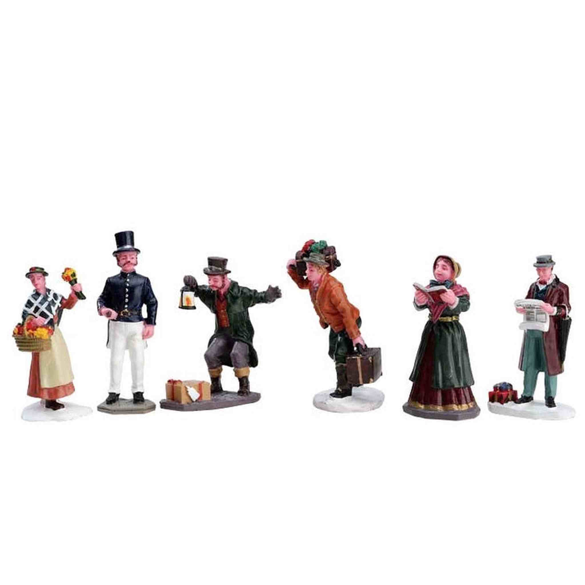 TOWNSFOLK FIGURINES, SET OF 6 92355-AA