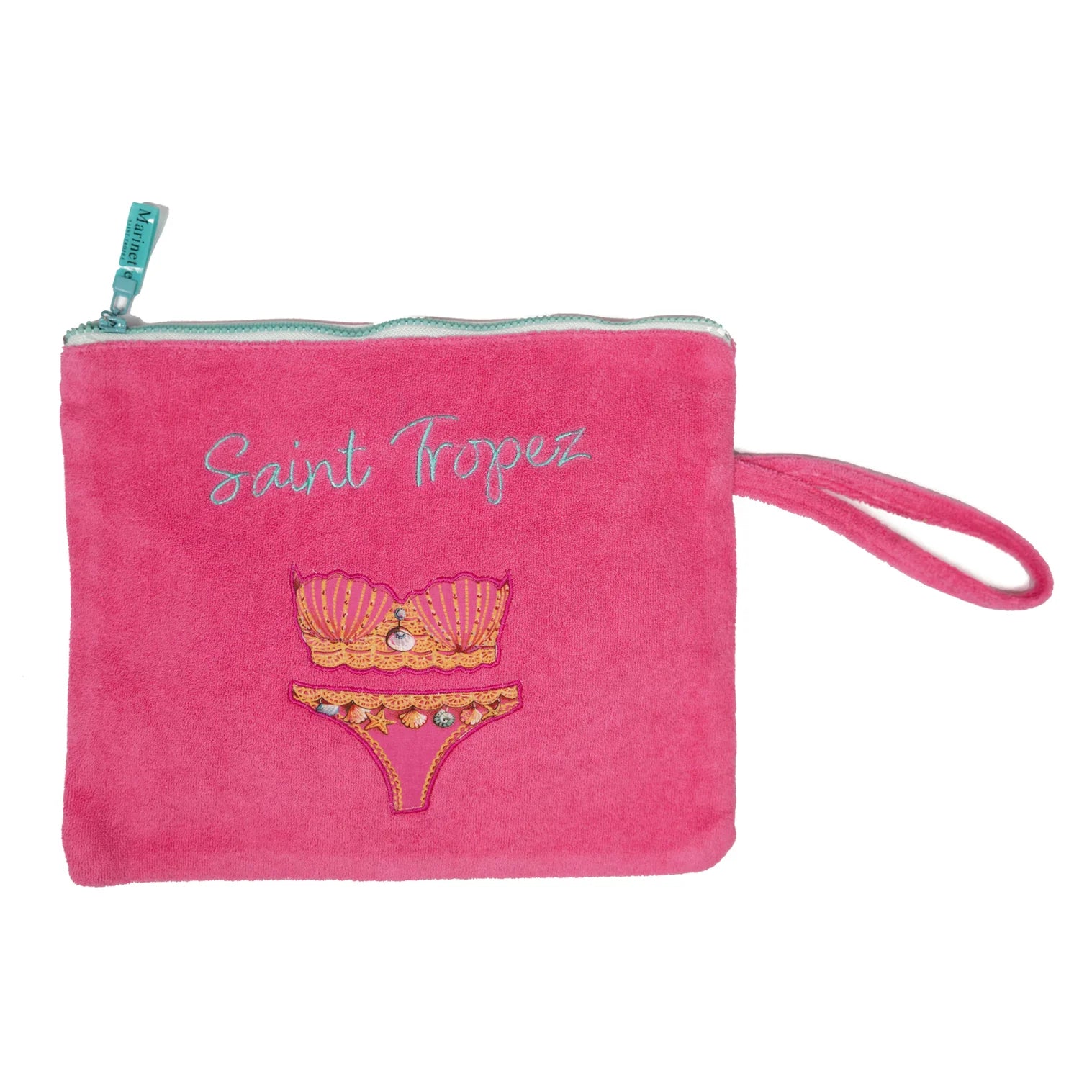BIKINI LADIE TROUSSE 30x25 FD FUSHIA TEXT LAGON