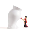 SELETTI - VASO CON STATUETTA IN RESINA "CIRCUS LUCY"