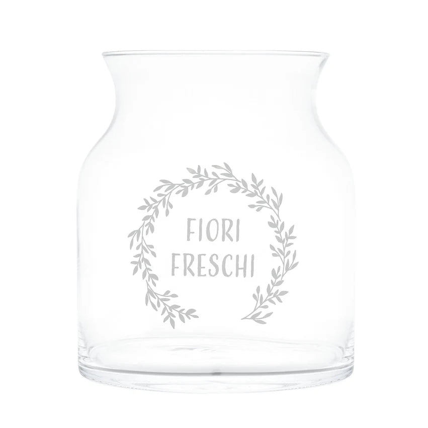 Simple Day Vaso portafiori in vetro Fiori Freschi Ø 25 x h 28 cm