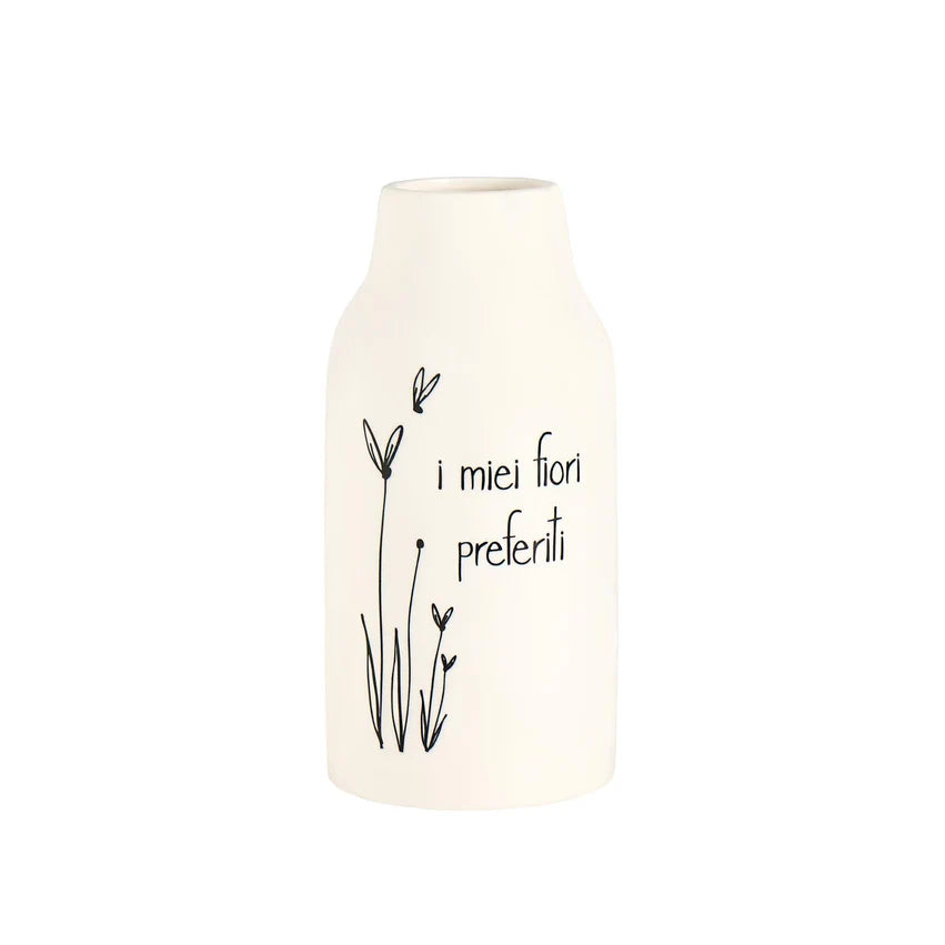 Simple Day Vaso Portafiori in Gres D.10 x H.21 cm – I miei fiori preferiti