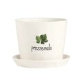 Simple Day Vaso in Gres Porcellanato con Sottovaso 15x12,5 cm - Prezzemolo
