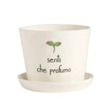 Simple Day Vaso in Gres Porcellanato con Sottovaso 15x12,5 cm - Senti che profumo