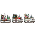 Village animated 3 assMulticolor-B/O-LED-20x17x20cm