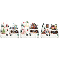 Village animated 3 assMulticolor-B/O-LED-26x17x19cm