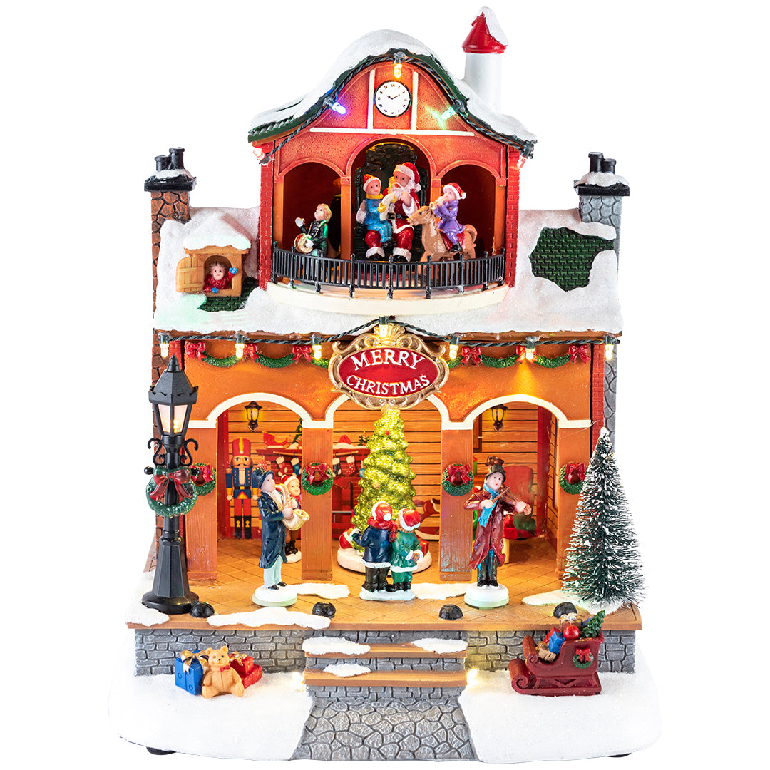 Village animatedMulticolor-Adapter incl.-LED-24,5x22,5x31cm