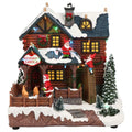 Village deer animated Multicolor-Adapter-LED-25,5x21x25cm