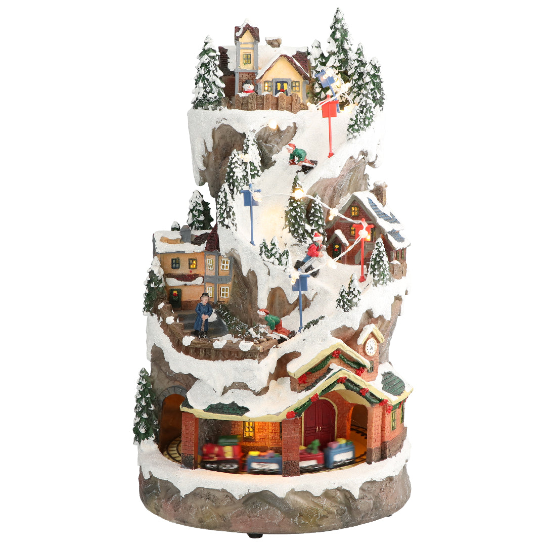 Village mountain train animatedMulticolor-Adaptor-LED-22,7x23,6x38,8