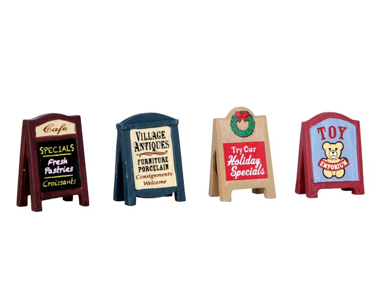 VILLAGE SIGNS, SET OF 4 64071-AA