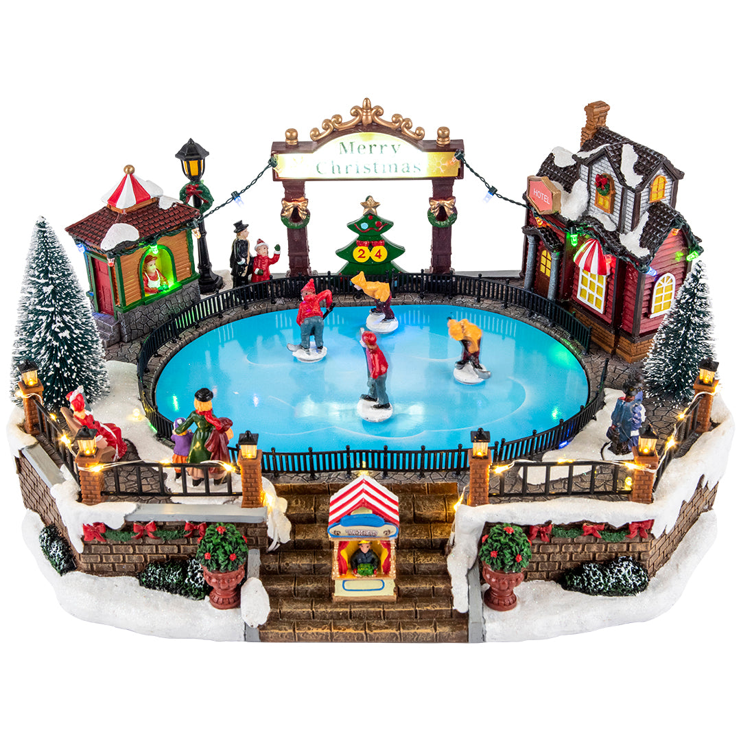 Village skaters animatedMulticolor-Adapter-LED-33,5x27x16,5cm