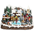 Village skaters animatedMulticolor-Adapter-LED-35x23x24,5cm