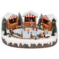 Village skaters animatedMulticolor-Adapter-LED-36x28,5x17cm
