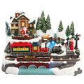 Village train animatedMulticolor-Adapter-LED-28,5x20x20cm