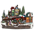 Village train animatedMulticolor-Adapter-LED-35x22x21,5cm