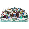 Village Xmas train animatedMulticolor-Adapter-LED-54x32x30cm