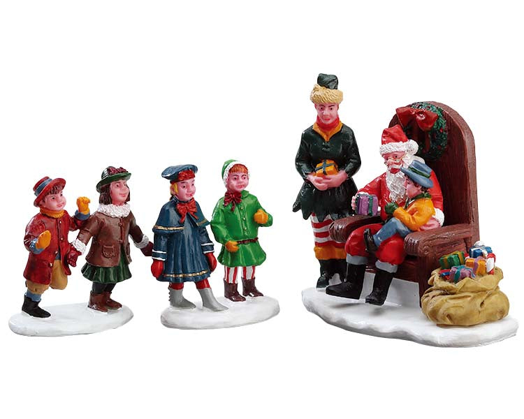 VISITING SANTA, SET OF 3 62276-AA