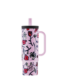 24Bottles Straw Cup 800 Fiore di Campo – Bicchiere Termico con Cannuccia 800 ml