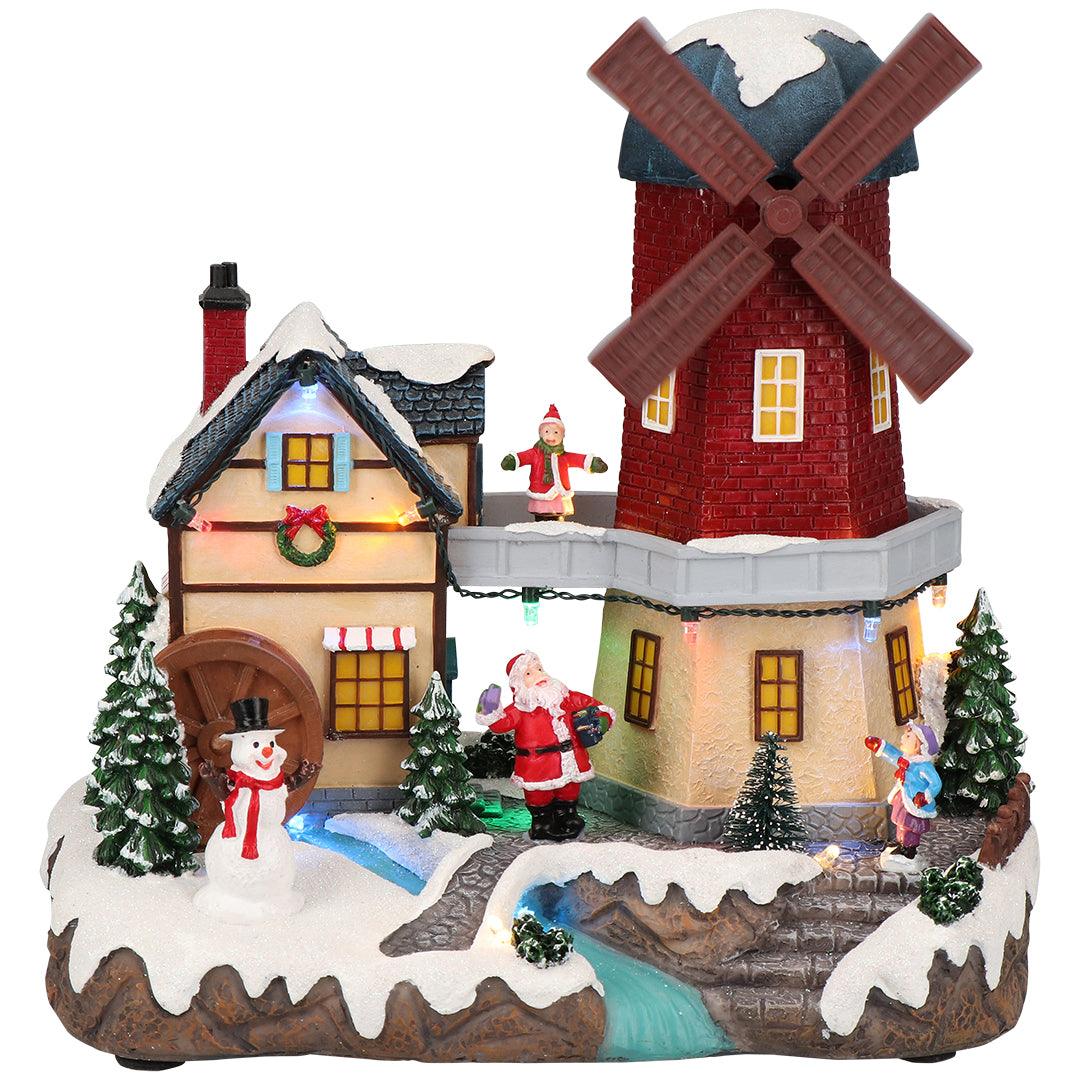 Windmill animated Multicolor-B/O-LED-22,5x14,5x24cm